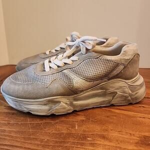 Free People Let’s Wander Washed Shoe Sneaker Womens‎ Size 38 Gray Low Top EUC